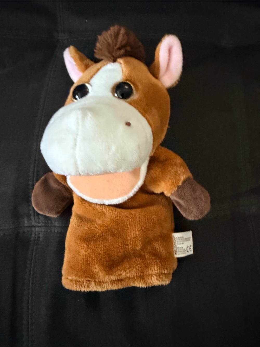 Kellytoy Brown Horse Hand Puppet with Cream Muzzle and Pink Ears
